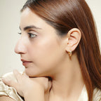 White Zircon Hoop Earrings - La Vitá Jewels