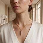 Rose Quartz Crystal Point Necklace