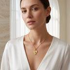 Garnet Stone Love Necklace