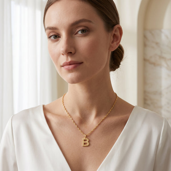 Custom Letter Pendant Necklace
