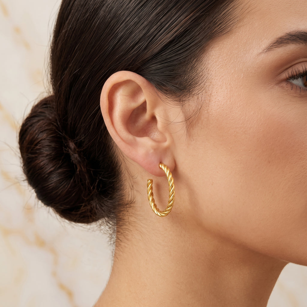 Swirly Hoop Earrings