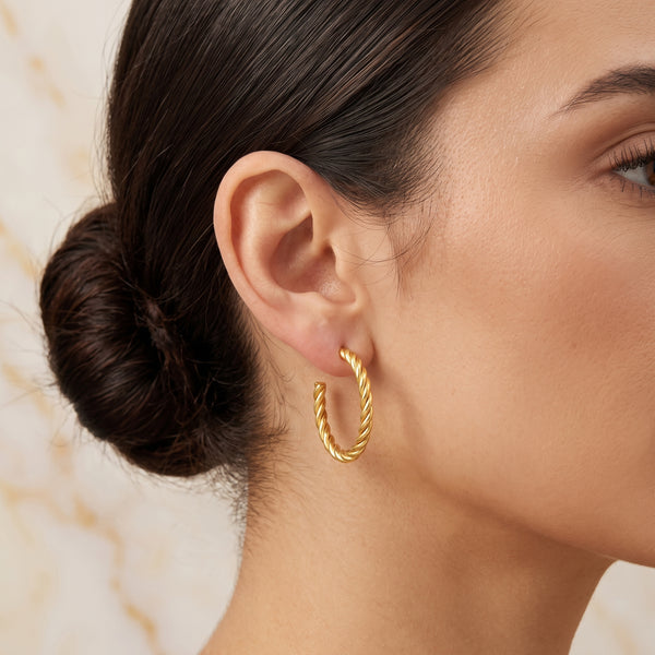 Swirly Hoop Earrings