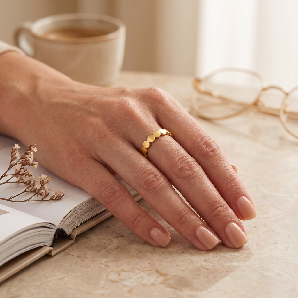 Gold Minimalist Band Rings