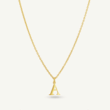 Custom Letter Pendant Necklace - Sterling Silver