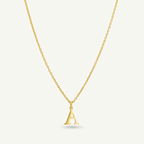 Custom Letter Pendant Necklace - Sterling Silver