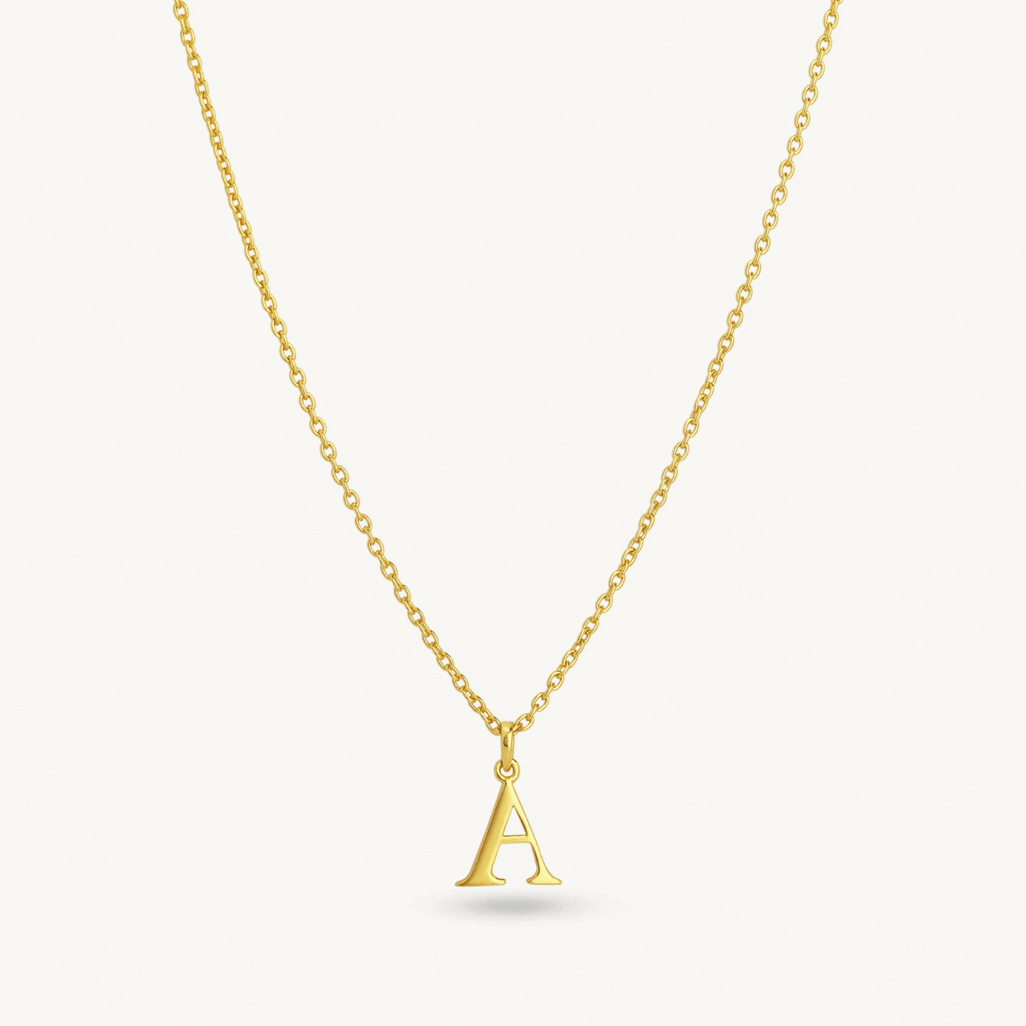 Custom Letter Pendant Necklace - Sterling Silver