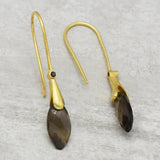 Smoky Black CZ  Dangle Earrings