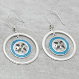 Silver Plated Smoky  Dangle Earrings