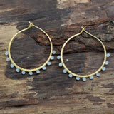 Gold Wire Wrapped Hoop Earrings