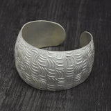 Silver Plated Metal Adjustable Cuff Bangles