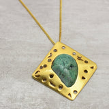 925 Sterling Silver Gold Plated Boho & Hippie Necklaces, Turquoise Gemstone Necklaces, Wholesale jewelry