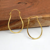 Hammered Metal Hoop Earrings