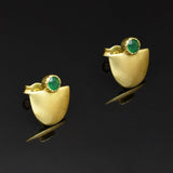 Green Onyx  Stud Earrings