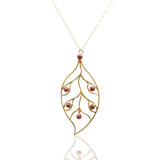 925 Sterling Silver Gold Plated Ruby Gemstone Pendant Necklaces, Wholesale jewelry