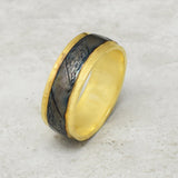 Black Rhodium & Gold Plated Band Rings