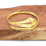 Brass Gold Plated Hammered Adjustable Bangles