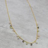 Brass Gold Plated Multi Color Gemstone Necklaces