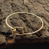 Brass Gold Plated Hammered Metal Bangles