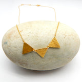 Triangle Disc Pendant Necklaces