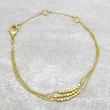 Brass Gold Plated Metal Beads Chain Bracelets