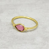 22k  Hammered with Multi Gemstone Statement Rings