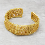 Brass Gold Plated Metal Adjustable Cuff Bangles