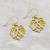 925 Sterling Silver Lotus Dangle Earrings