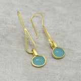 Silver Earrings  Earrings aqua chalcedony  Earrings handmade Earrings women gifts gifts for her women accessory