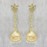 Polki Pearl  Jhumki Stud Earrings