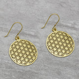 Gold Silver Plated Round Dangle Earrings