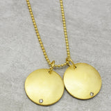 Brass Gold Plated White CZ Gemstone Necklaces, Wholesale jewelry