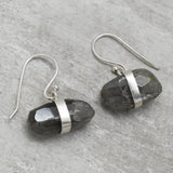 Silver Plated Labradorite  Dangle Earrings