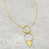 Brass Gold Plated Metal With Ball Chain Necklaces