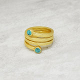 Turquoise rings, Gemstone rings, gold plated rings, Gift for her, Gifts for mom, Wholesale jewelry