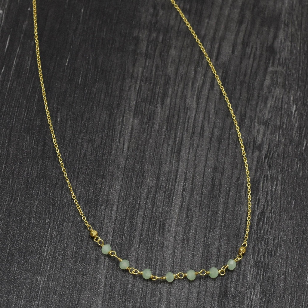 Peach Chalcedony Beaded Necklaces - La Vitá Jewels