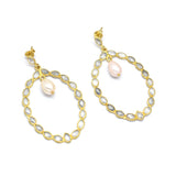 Polki Pearl Stud Earrings