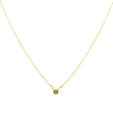 925 Silver Gold Plated Peridot Gemstone Minimalist Necklaces, women accessory, Wholesale Jewelry