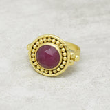 Round Ruby Gemstone Ring