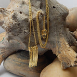 Brass Gold Plated Metal Pendant Necklaces