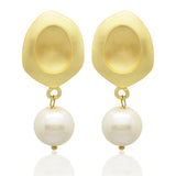 White Pearl Stud Earrings