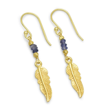 925 sterling silver iolite  Earrings