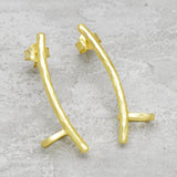 Hammered Metal Stud Earrings