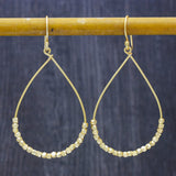 Metal Beads Dangle Earrings