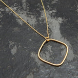 Hammered Metal Pendant Necklaces