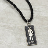 Silver Plated Bitch Girls Necklace, Wholesale jewelry