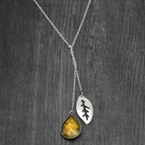 Silver Plated Labradorite Gemstone Pendant Necklaces