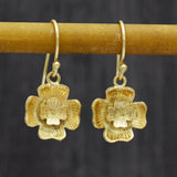 Metal Flower Shape Dangle Earrings