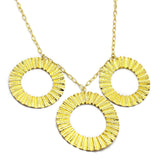 Brass gold plated circle Necklaces, Wholesale Jewelry