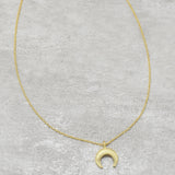 Half Moon Metal Pendant Necklaces