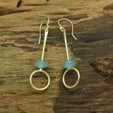 Aqua Chalcedony  Dangle Earrings